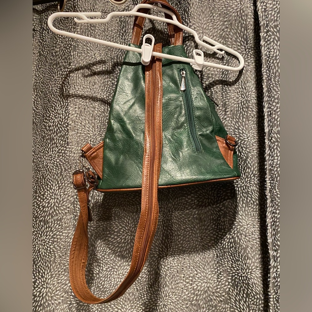 Vegan Leather Backpack Purse - Picture 3 of 9